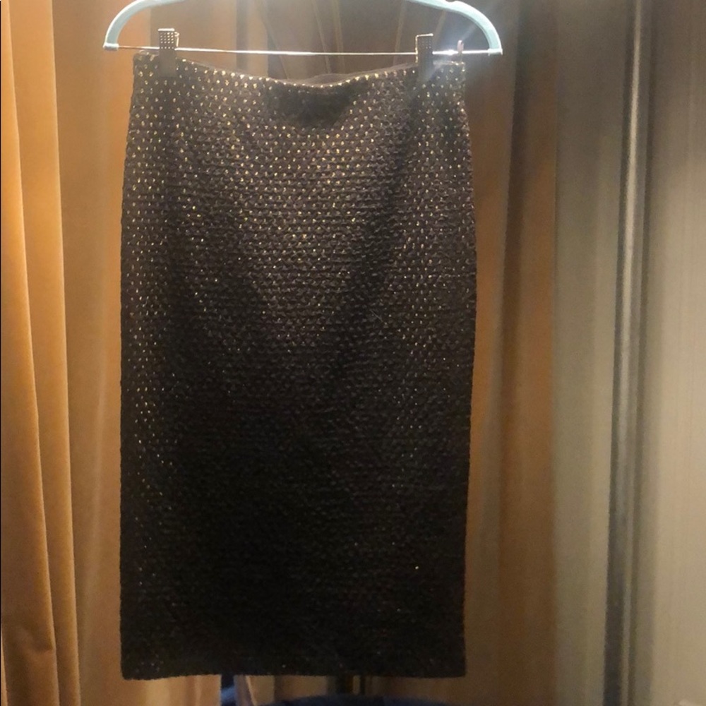 Pinko black and gold pencil skirt